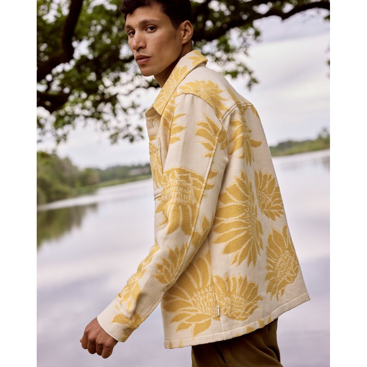 Sur chemise GASTINE crème et jaune, FAGUO