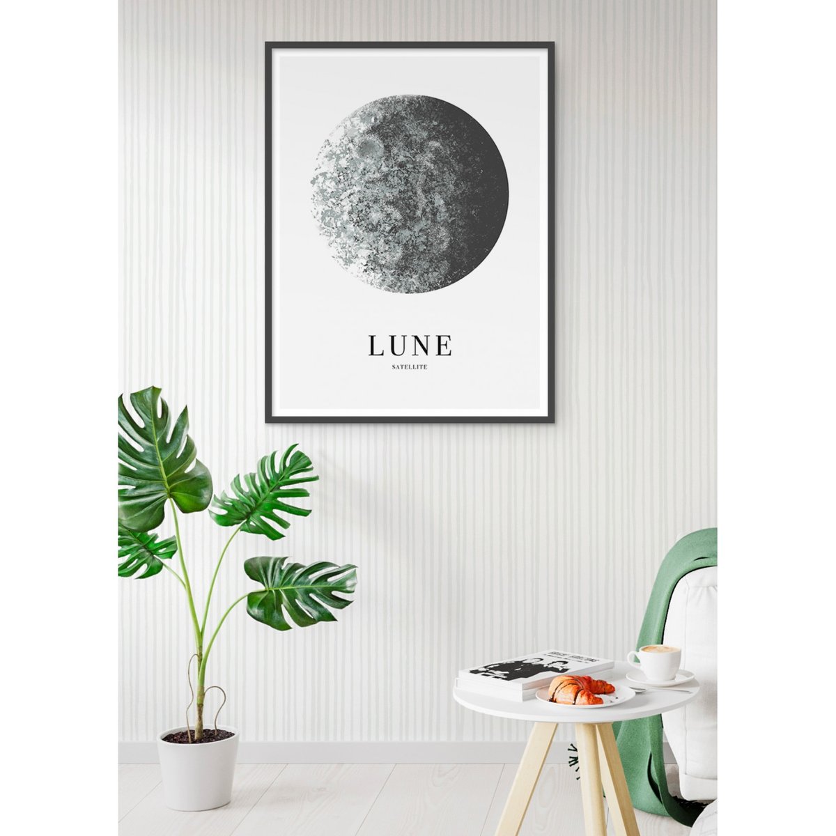 Affiche Lune blanc, L'AFFICHERIE
