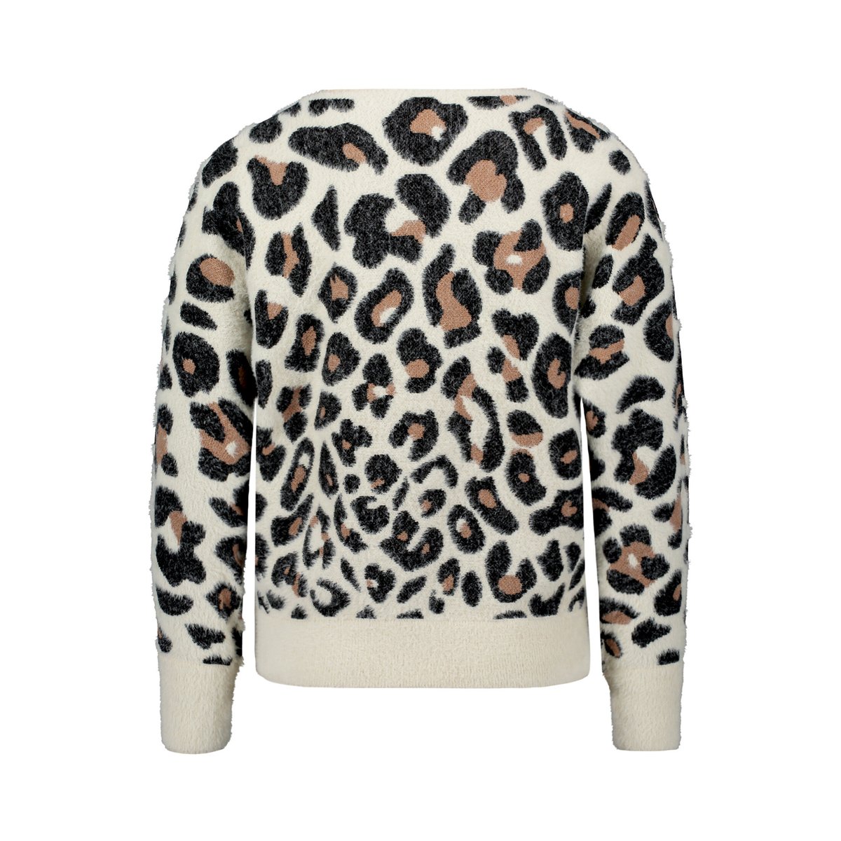 Pull-over en maille à encolure bateau blanc/noir, BETTY & CO