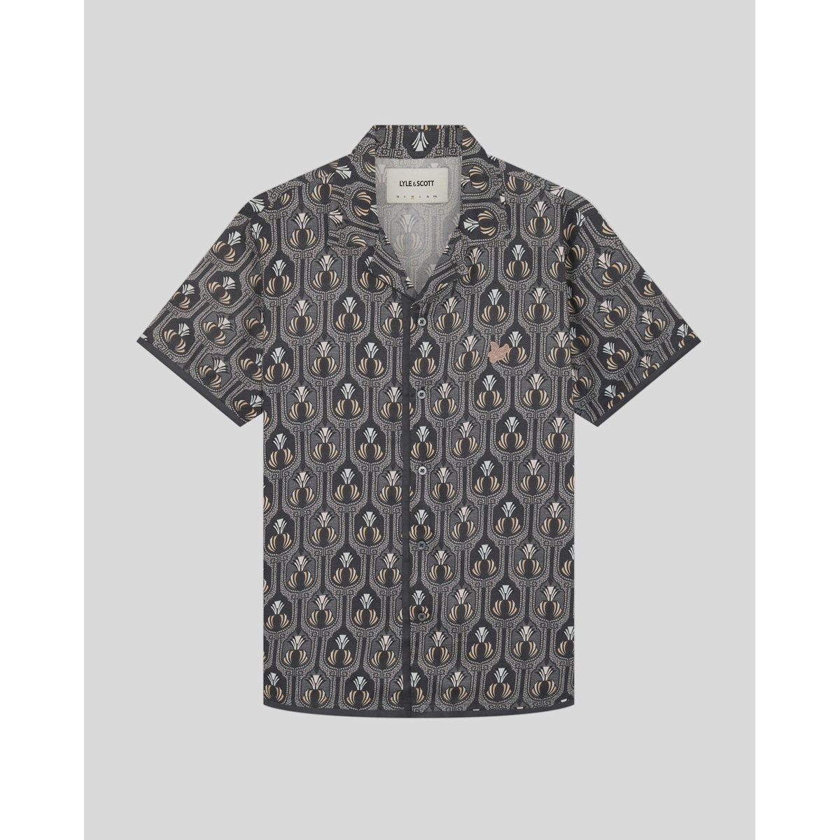 Chemise manches courtes botanique graphique noir fer, LYLE & SCOTT