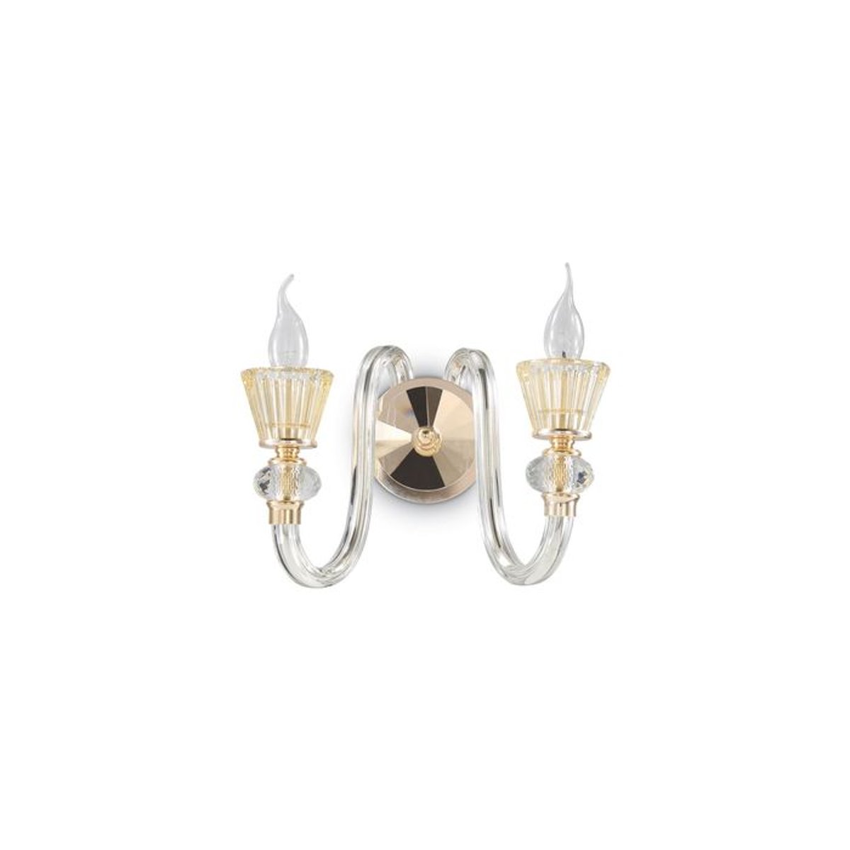 Applique STRAUSS laiton or dore, IDEAL LUX