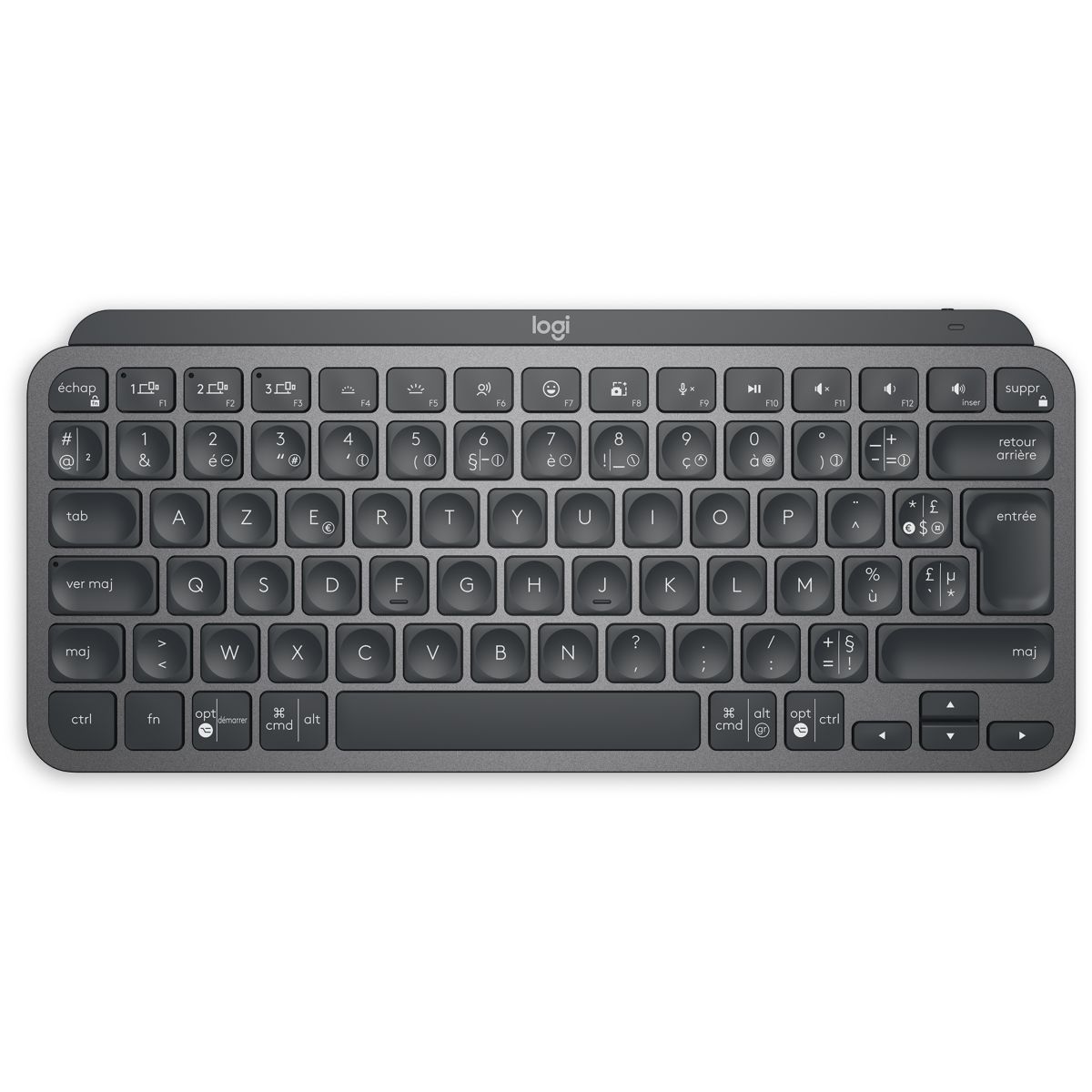 Clavier sans fil MX Keys mini graphite gris, LOGITECH