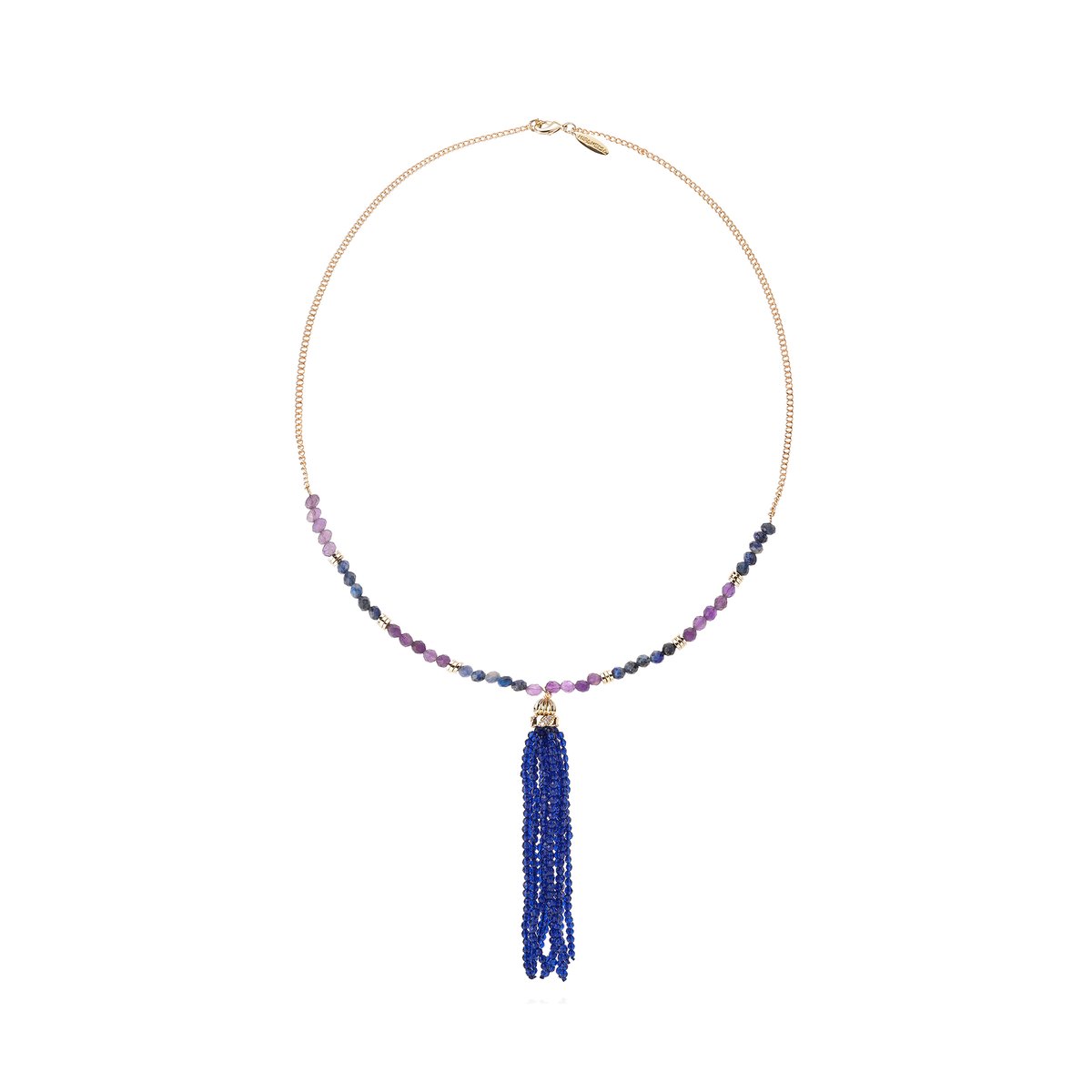 Collier chaîne avec pendentif de perles ISSA indigo, HIPANEMA