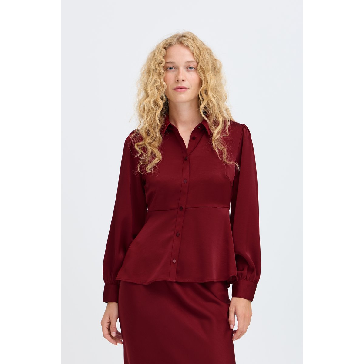Chemise à manches longues rouge sun-dried tomato, B.YOUNG