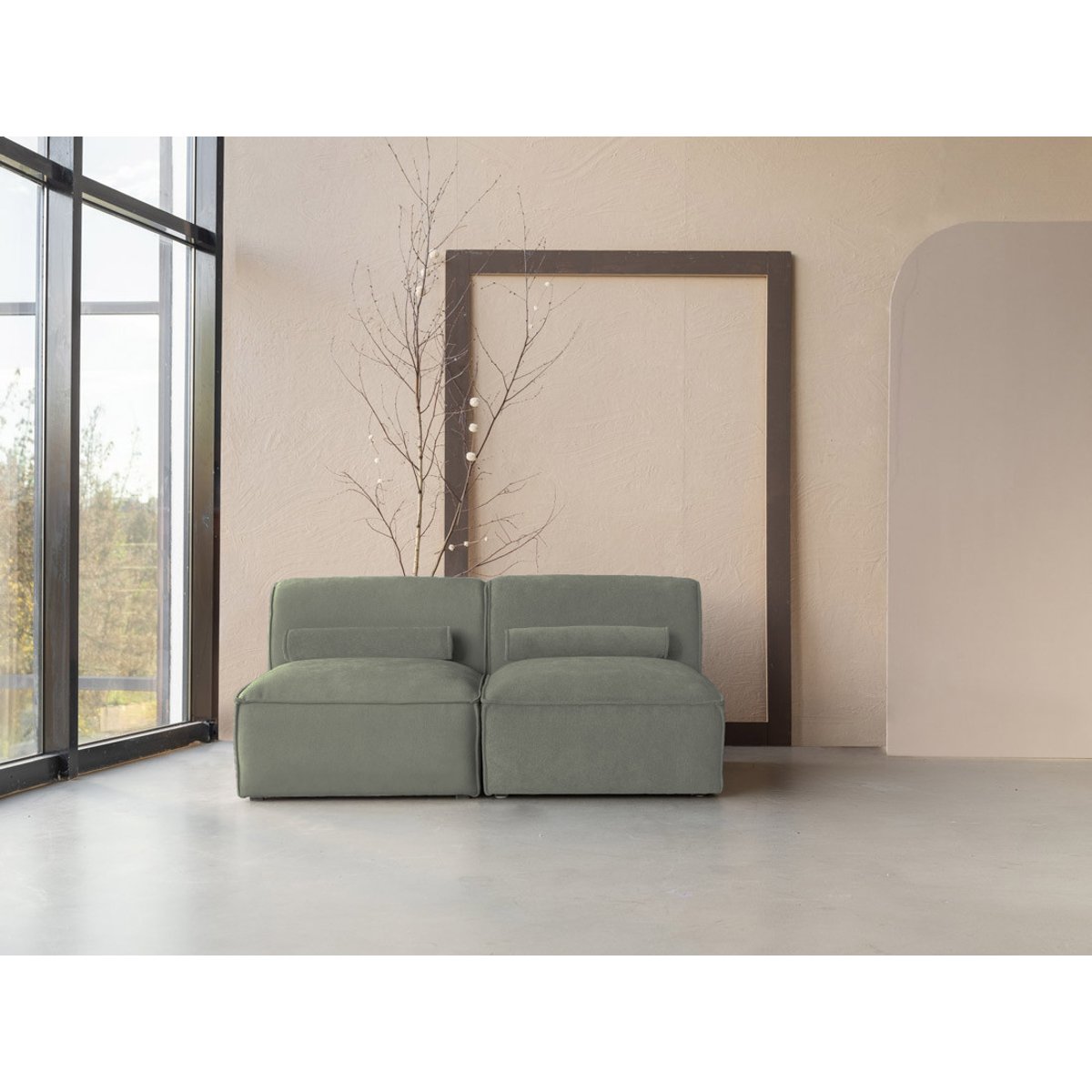 Canapé Modulable 2 places - FELIX vert, BEST MOBILIER
