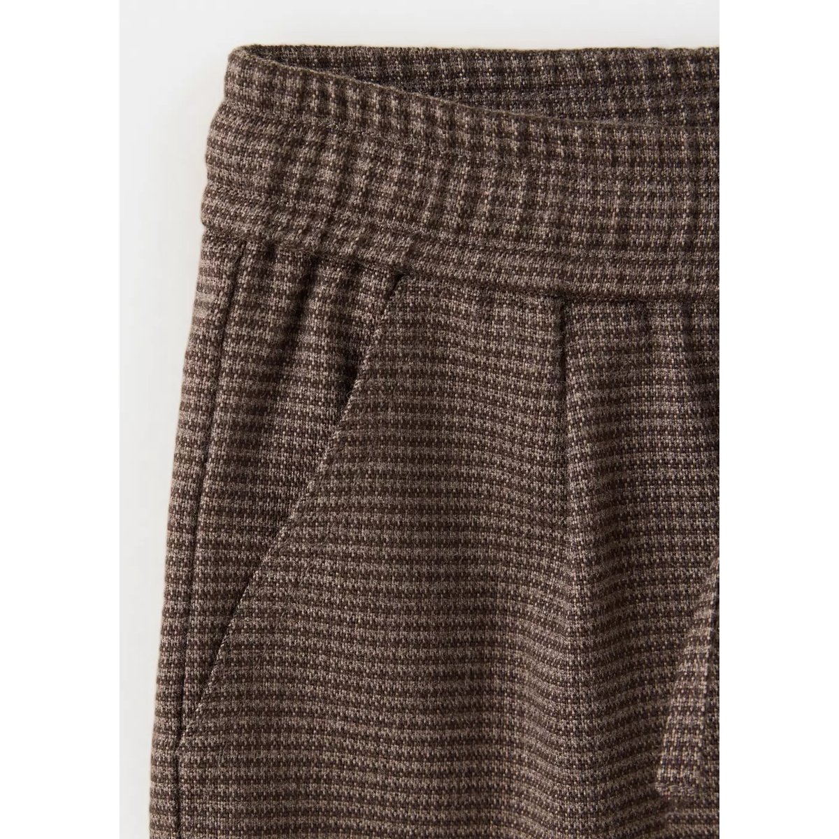 Pantalon droit à carreaux marron, MANGO BABY