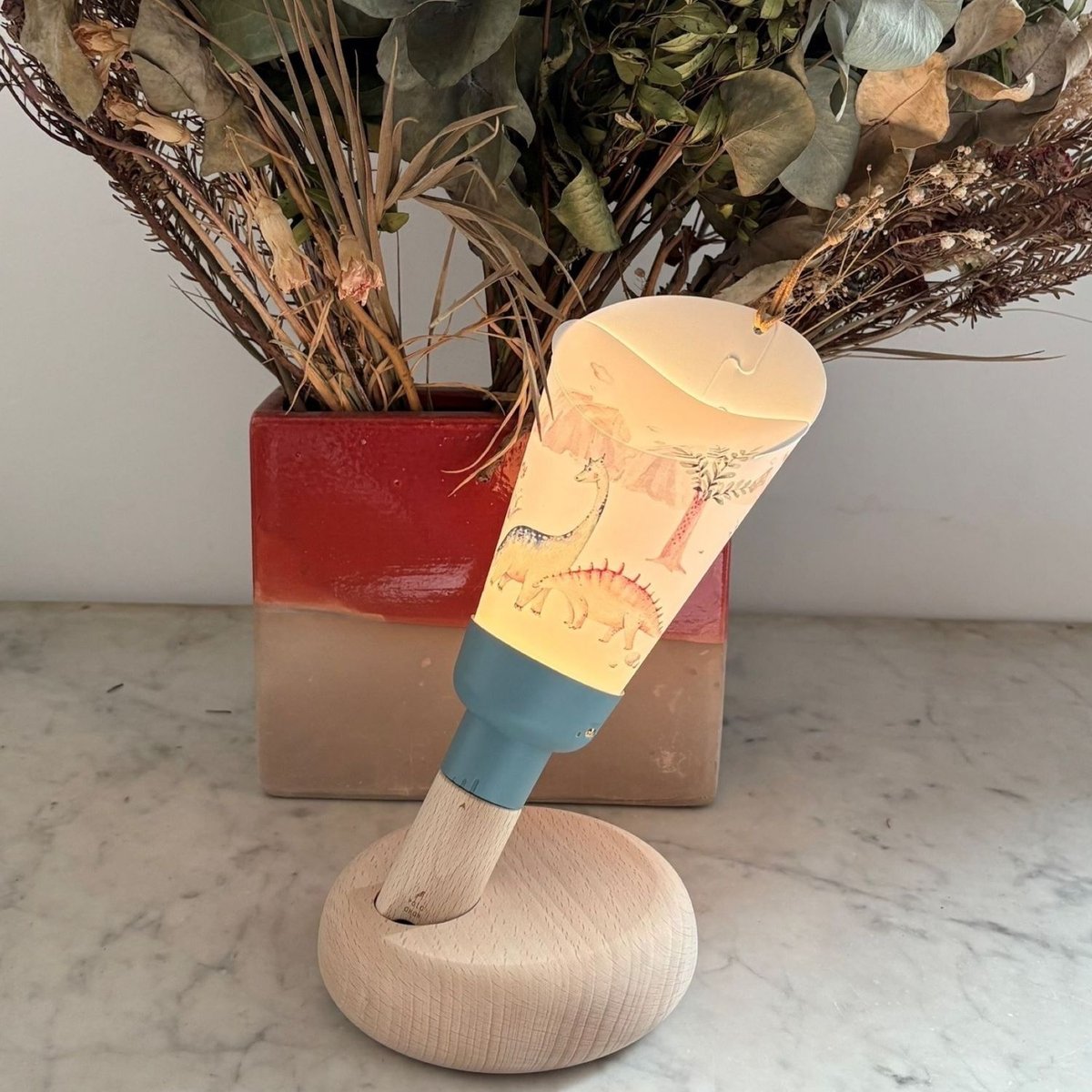 Coffret lampe nomade 5 en 1 blanc, bleu glacier, MAISON POLOCHON