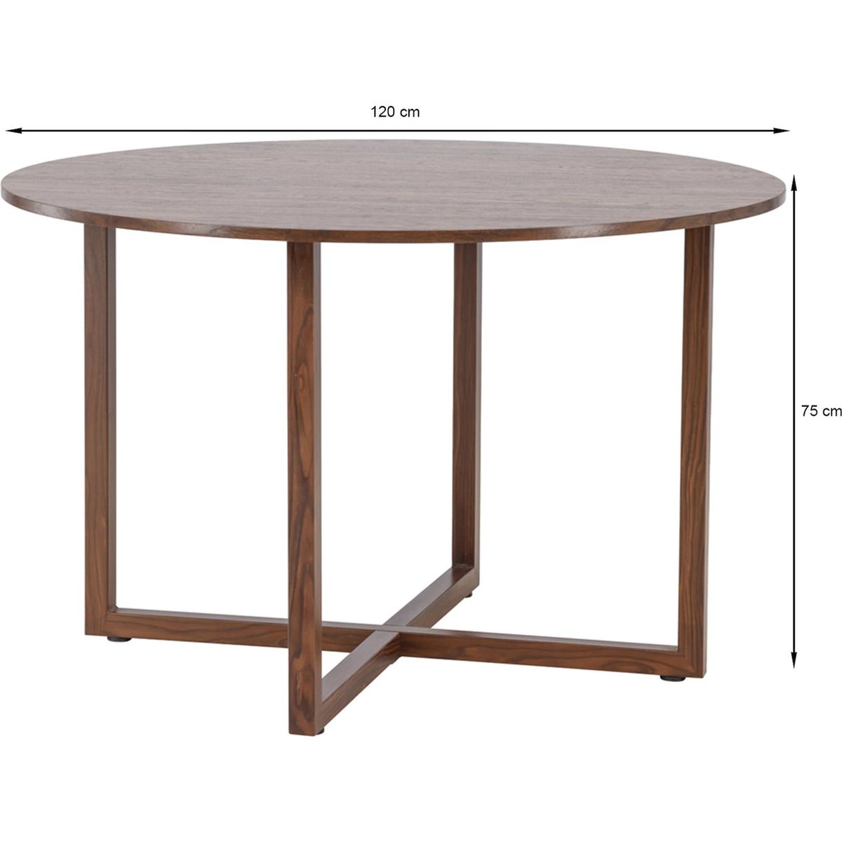 Table ronde design collection TALLONE noyer, RECOLLECTION