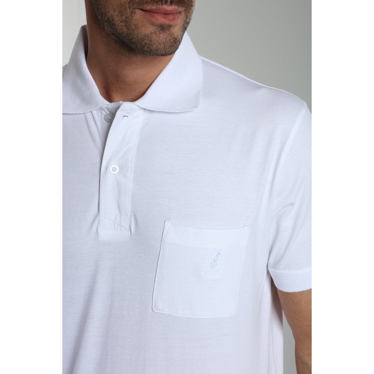 Polo manches courtes en coton PJEY blanc, GENTLEMAN FARMER