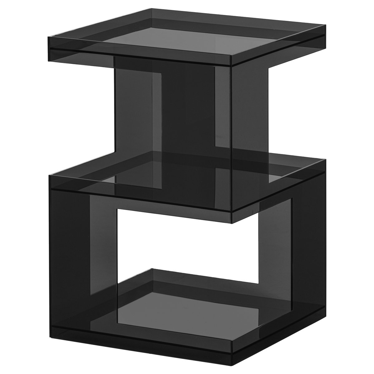 Table d’appoint en acrylique NORO gris, WOOOD