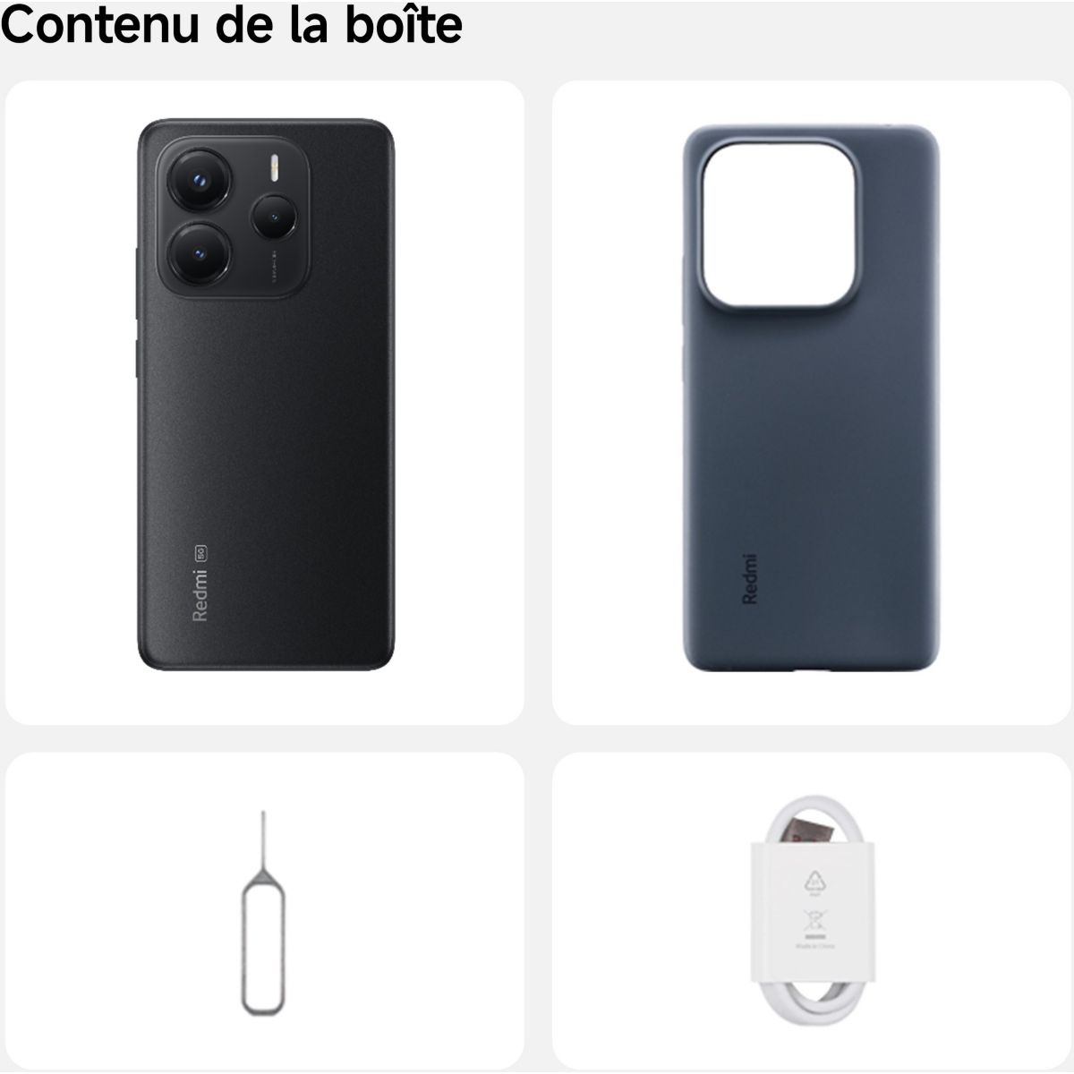 Smartphone Redmi Note 14 5G 256Go Noir couleur unique, XIAOMI