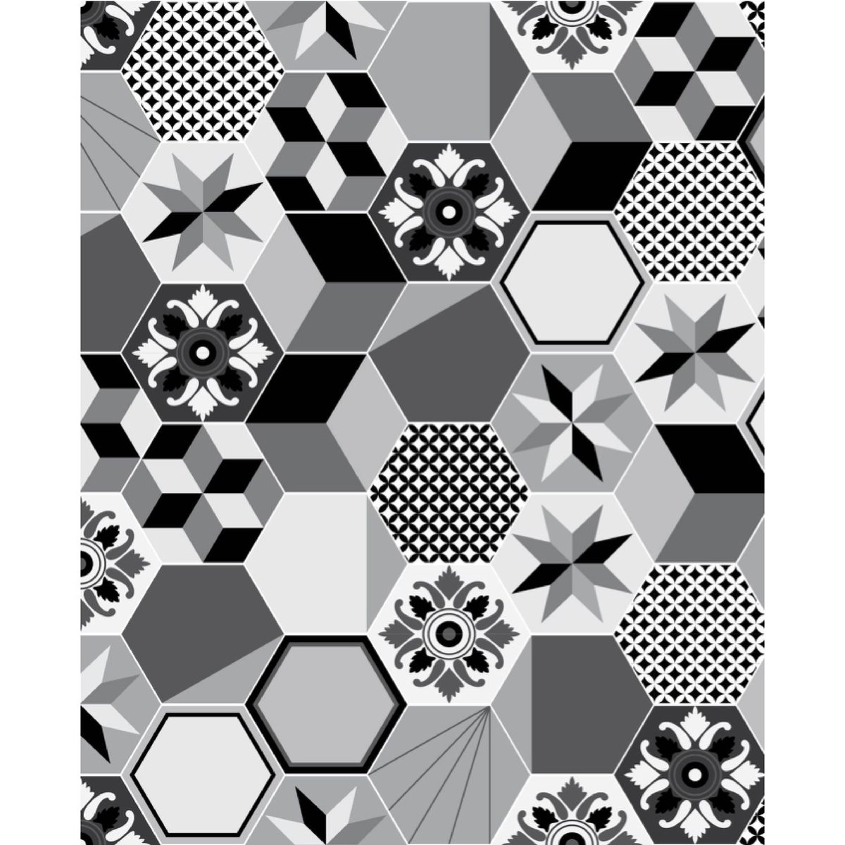Crédence adhésive carrée effet carreaux en aluminium EXA gris, TOILINUX