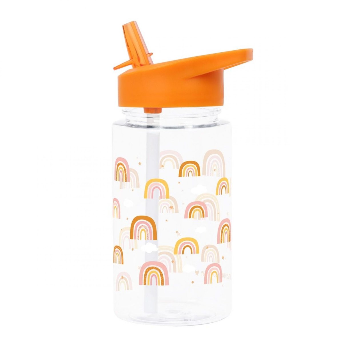 Gourde enfant 450 ml Fleurs rose orange, A LITTLE LOVELY COMPANY