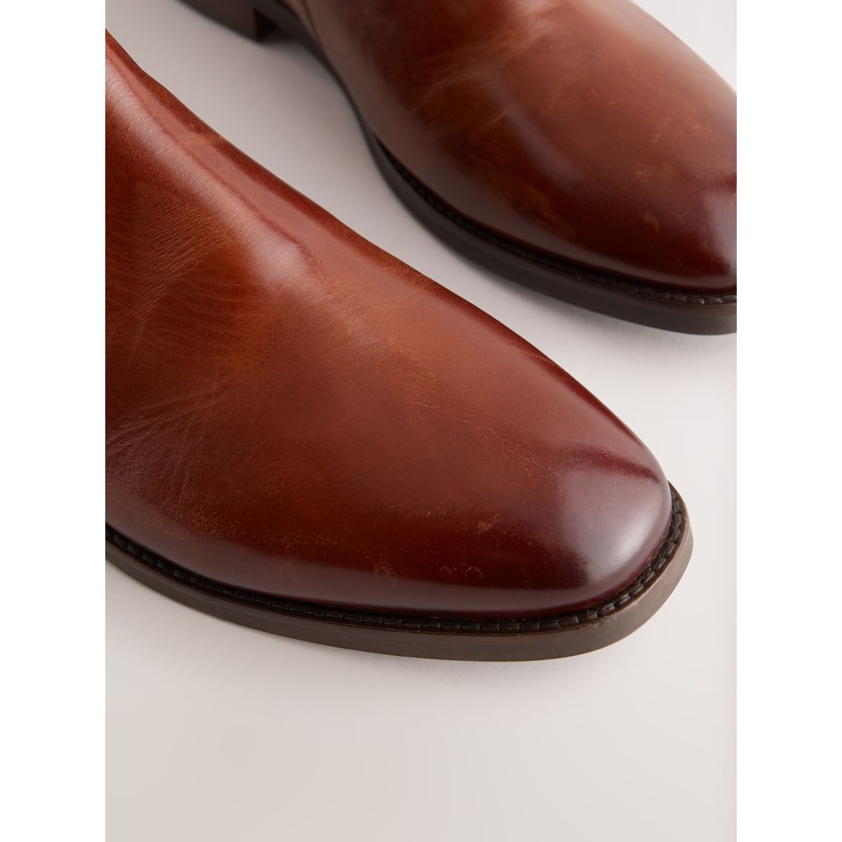 Bottes en cuir à boucle marron fauve, NEXT