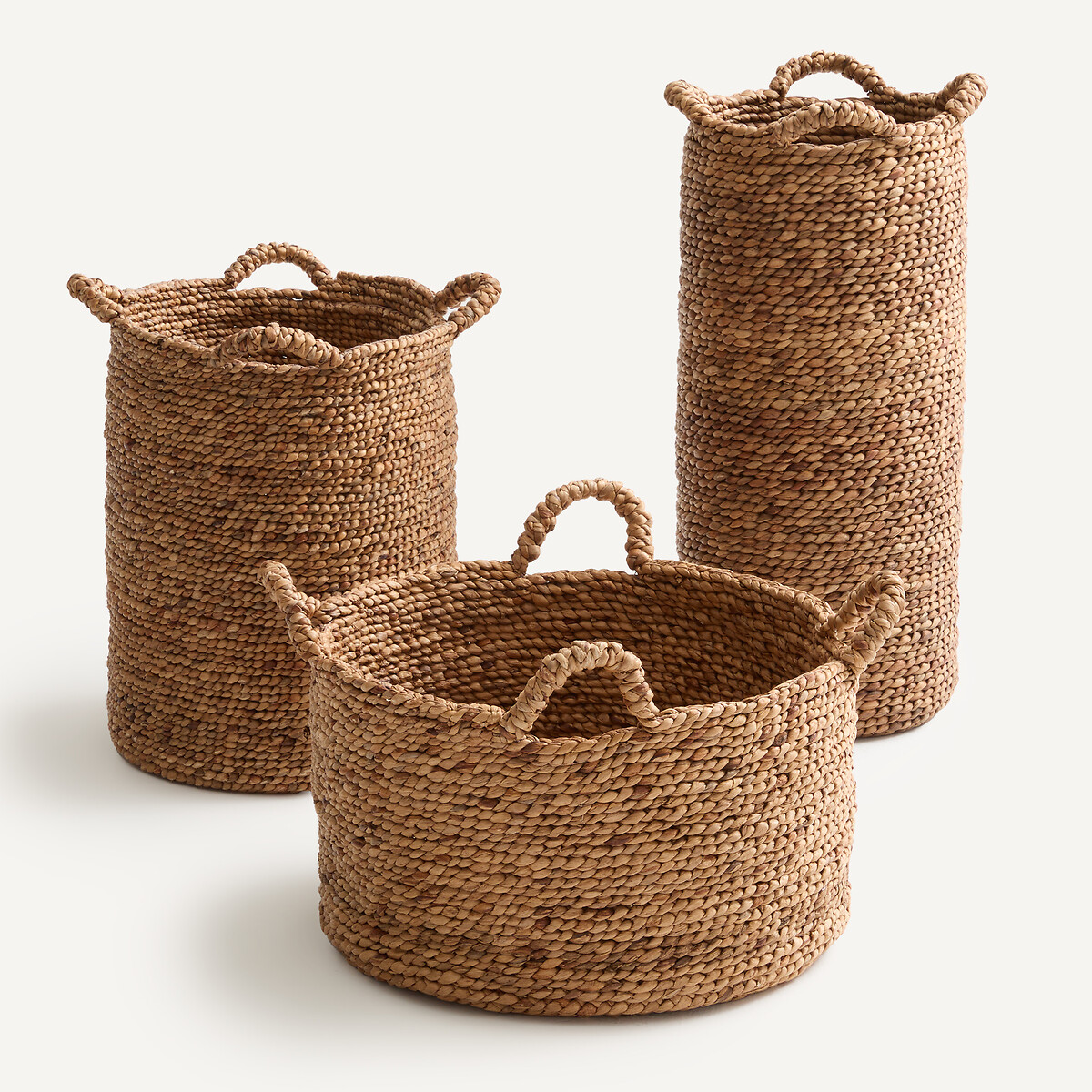 Panier à linge tressé, en jacinthe d'eau, hauteur 72 cm, RAGA naturel, AM.PM