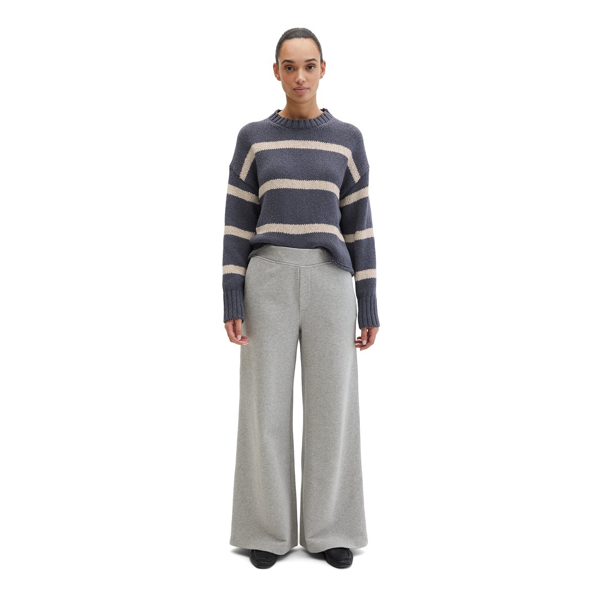 Pull oversize en coton mélangé de haute qualité bleu foncé, MARC O'POLO