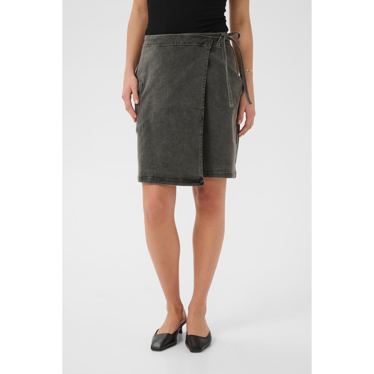 Jupe en jean gris medium grey denim, KAFFE
