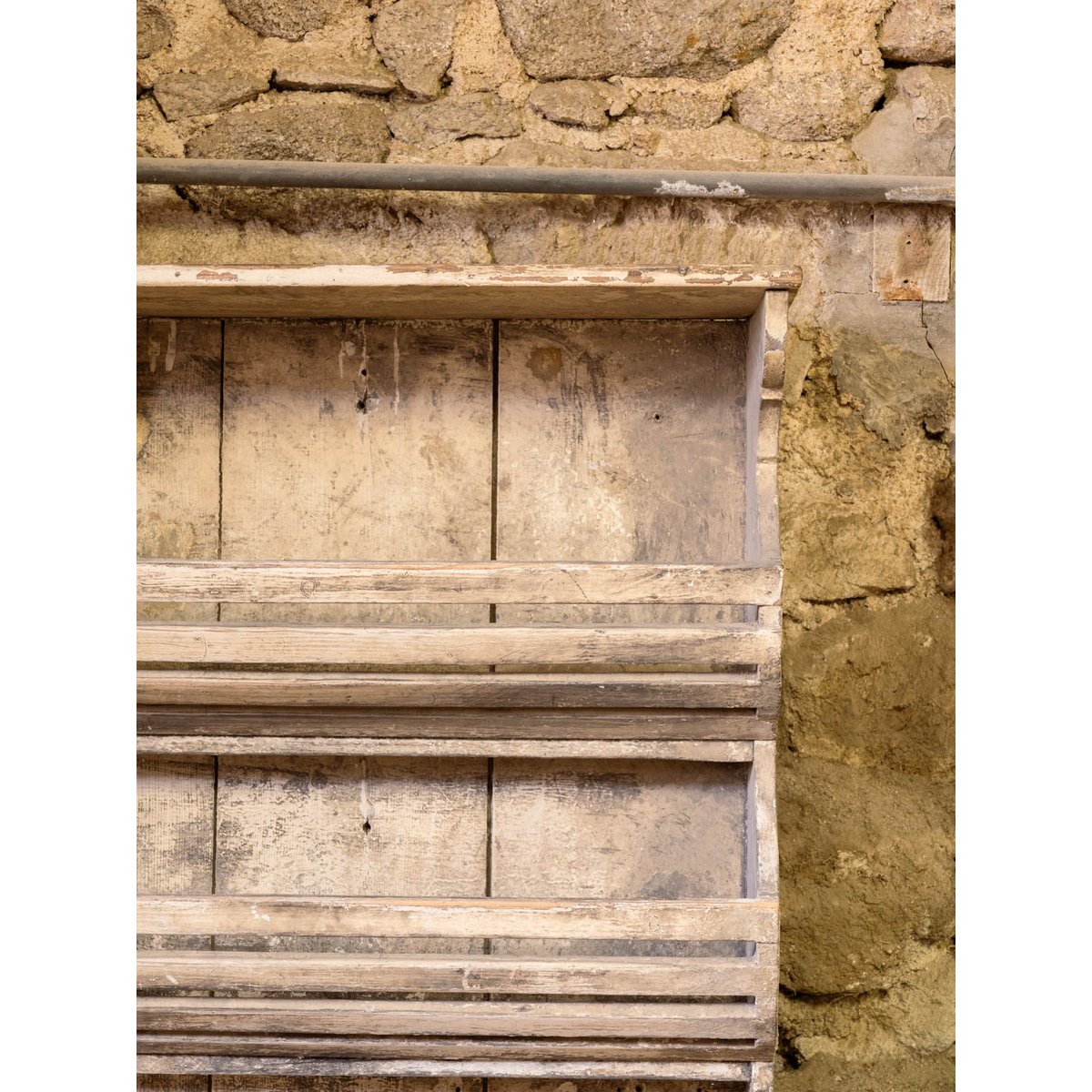 Étagère murale en bois Gaëlle N°1561 - Bon état gris, DEBONGOUT
