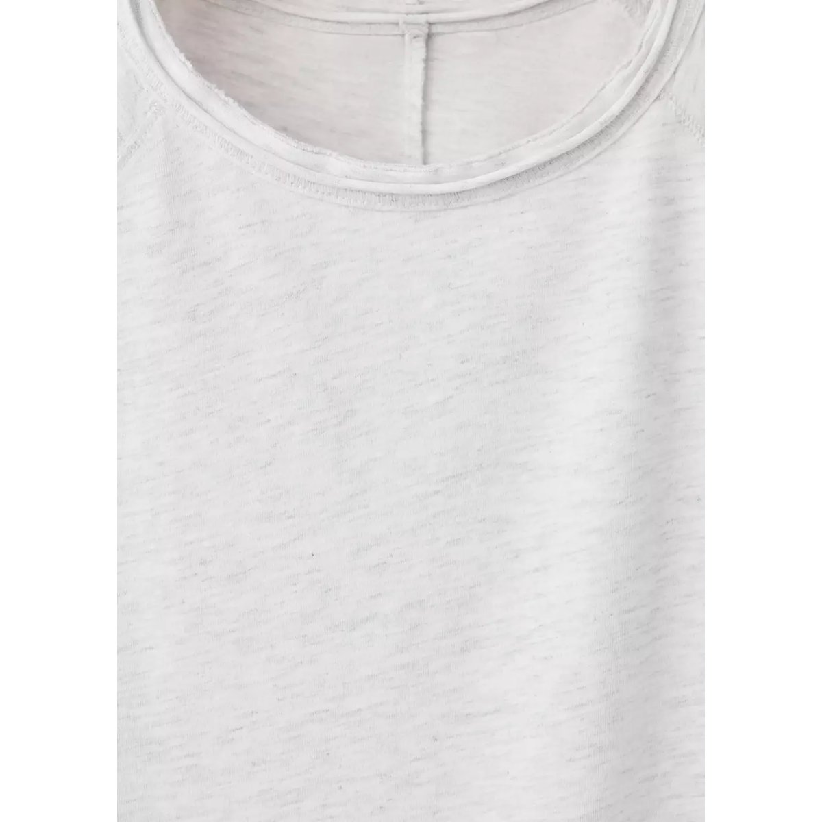 T-shirt coton détail coutures gris chiné clair, MANGO TEEN