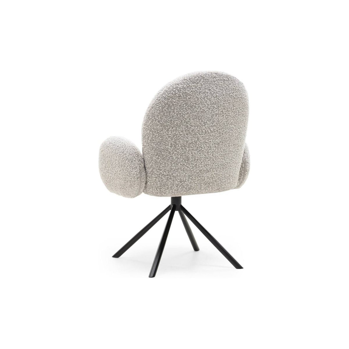 Chaise pivotante en tissu, FINEST gris clair et noir, RECOLLECTION