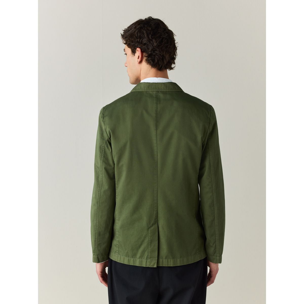 Blazer teint en pièce lin mélangé vert, NEXT