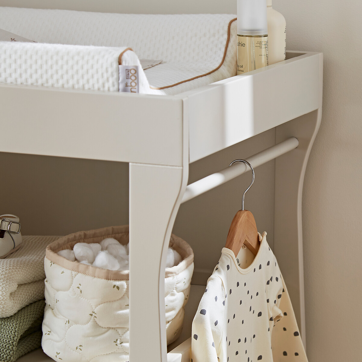 Clara Mini 2-Piece Nursery Furniture Set stone beige, CUDDLECO