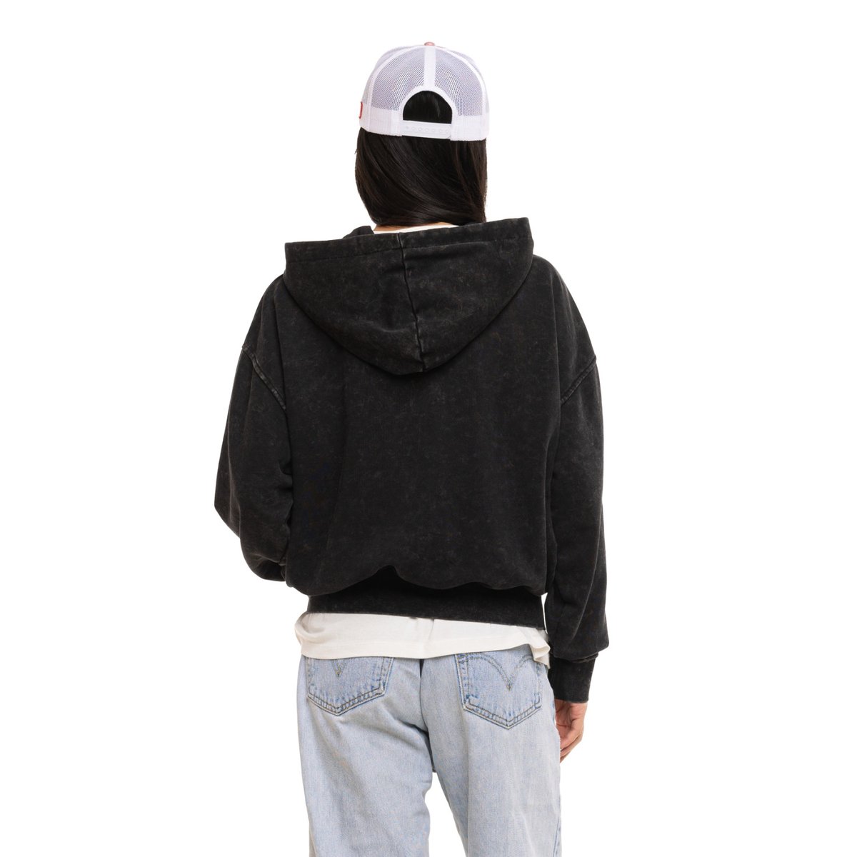 Sweat à Capuche PALM noir/blanc, VON DUTCH