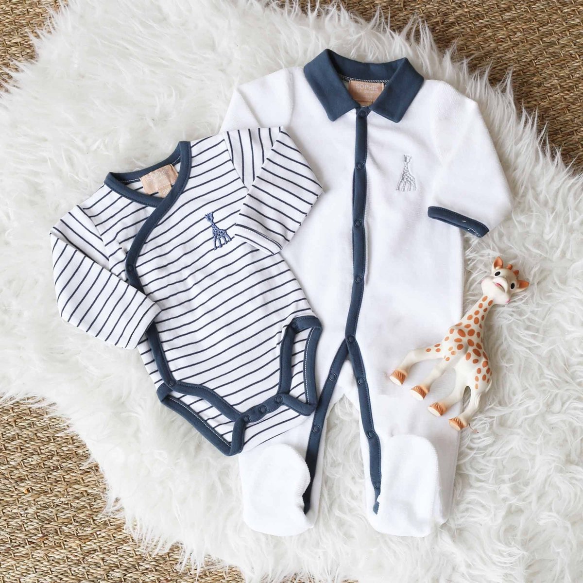Dors bien Y Bleu Marine col Polo - Velours drop needle azul, TROIS KILOS SEPT