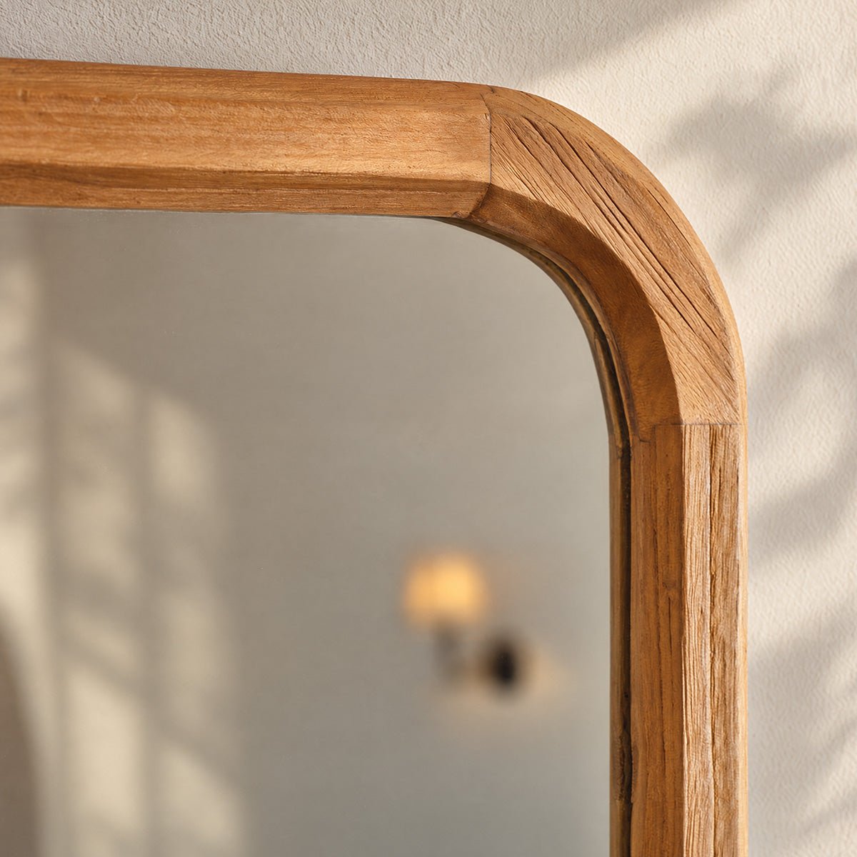Miroir en teck massif rectangulaire L70 x H80 VELDE naturel, BERAH GETAH