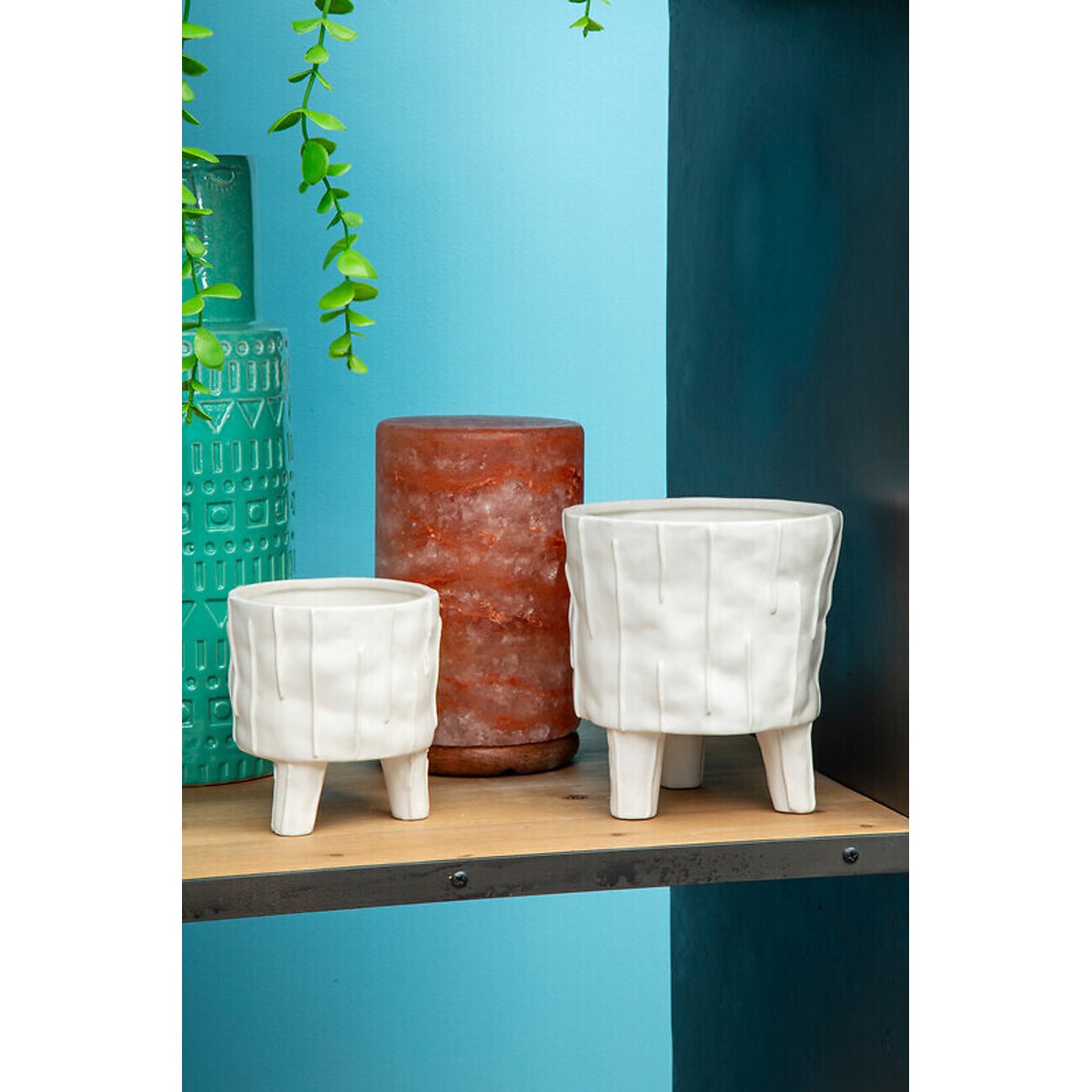 12cm Small White Textured Planter white, SO'HOME