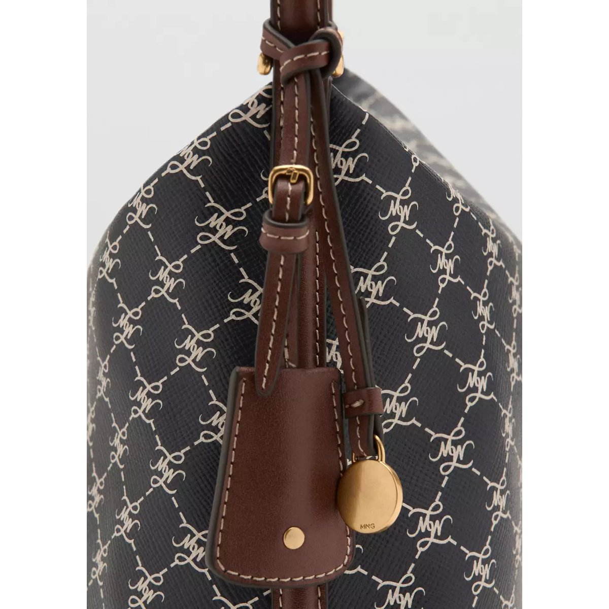 Petit sac à bandoulière avec logo bleu marine, MANGO