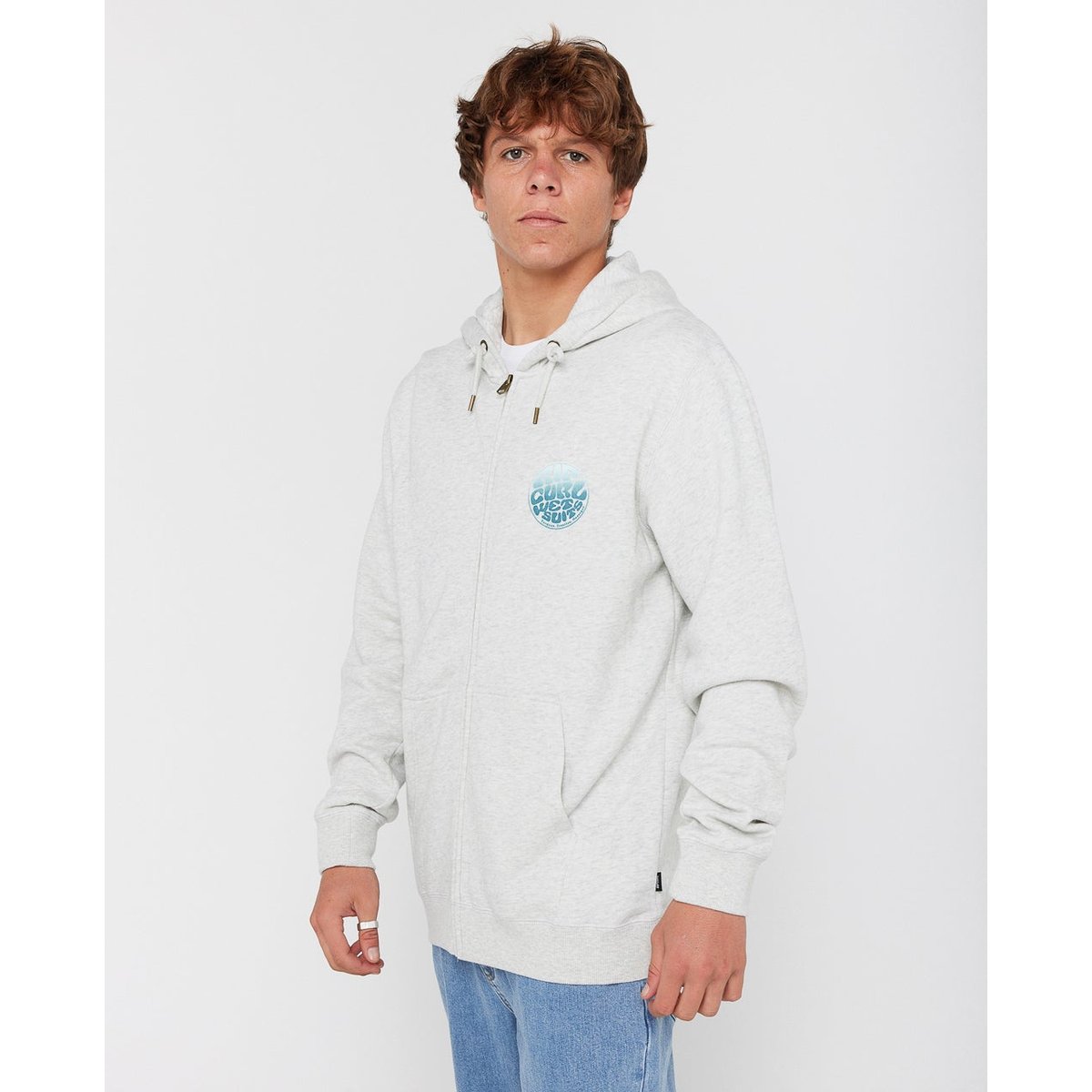 Sweat zippé WETTIE PASSAGE ICON gris chiné, RIP CURL