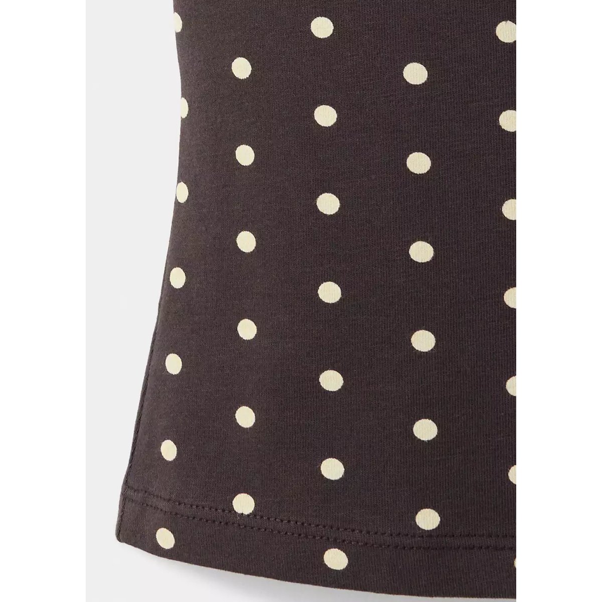 Top ajusté à pois marron, MANGO