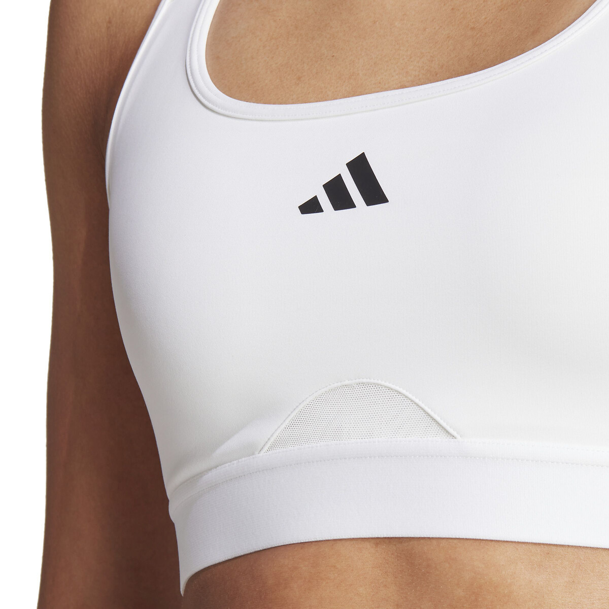 Brassière de sport, maintien moyen blanc, adidas Performance