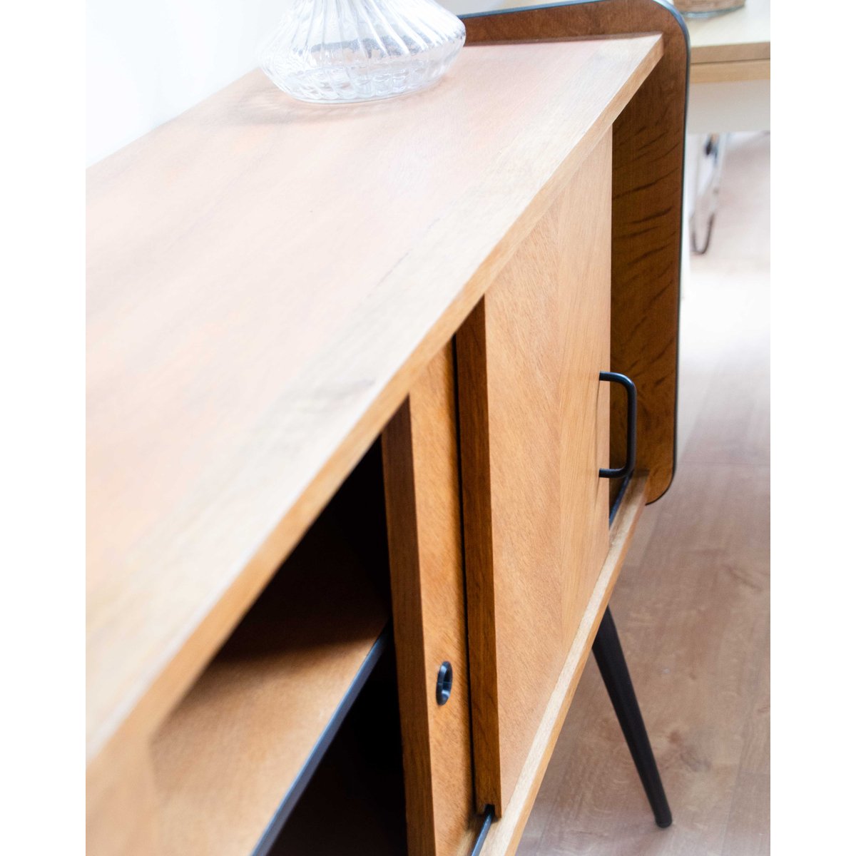 Enfilade en bois Margaret N°757 - Bon état bois foncé, DEBONGOUT