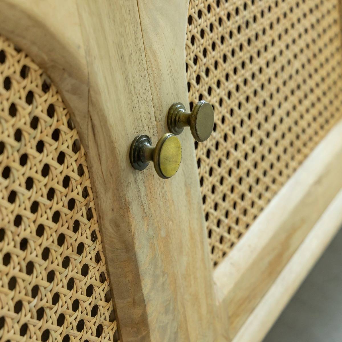 Meuble TV en bois de manguier EDANA bois clair, MADE IN MEUBLES