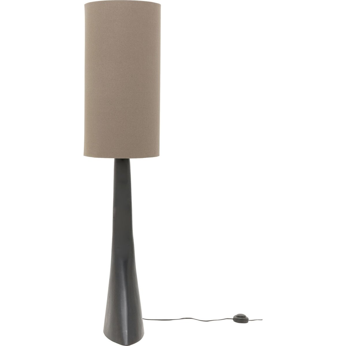 Lampadaire en coton et aluminium, FLY marron, KARE DESIGN
