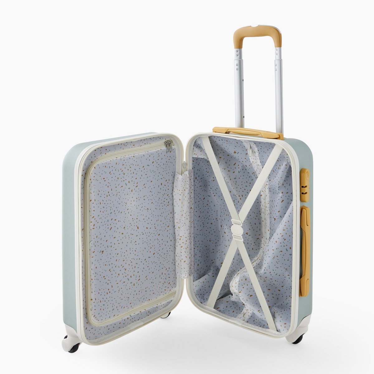 Valise cabine enfant, 55cm vert melange, MONOPRIX