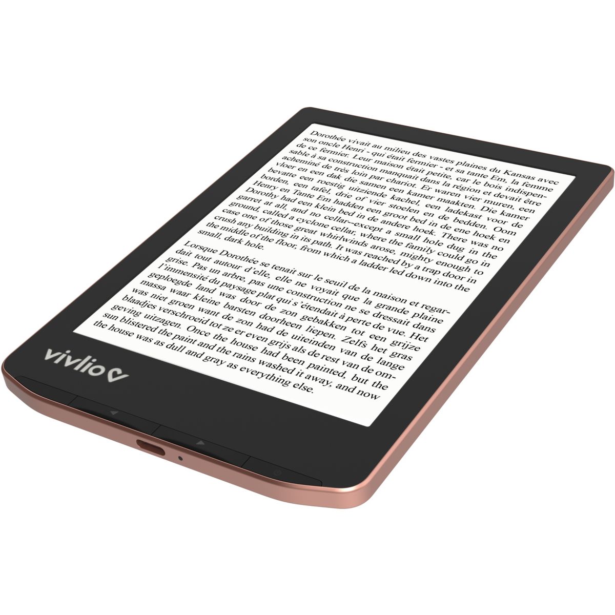 Liseuse eBook LIGHT HD Bronze couleur unique, VIVLIO