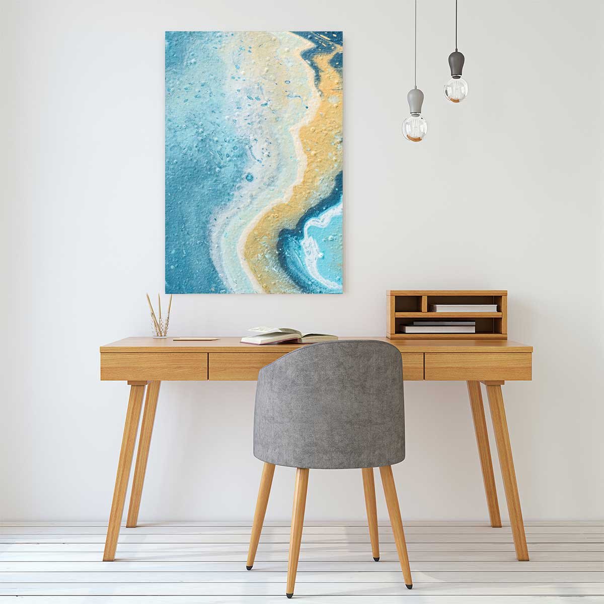 Tableau blue paint bubble tableau alu dibond, HEXOA