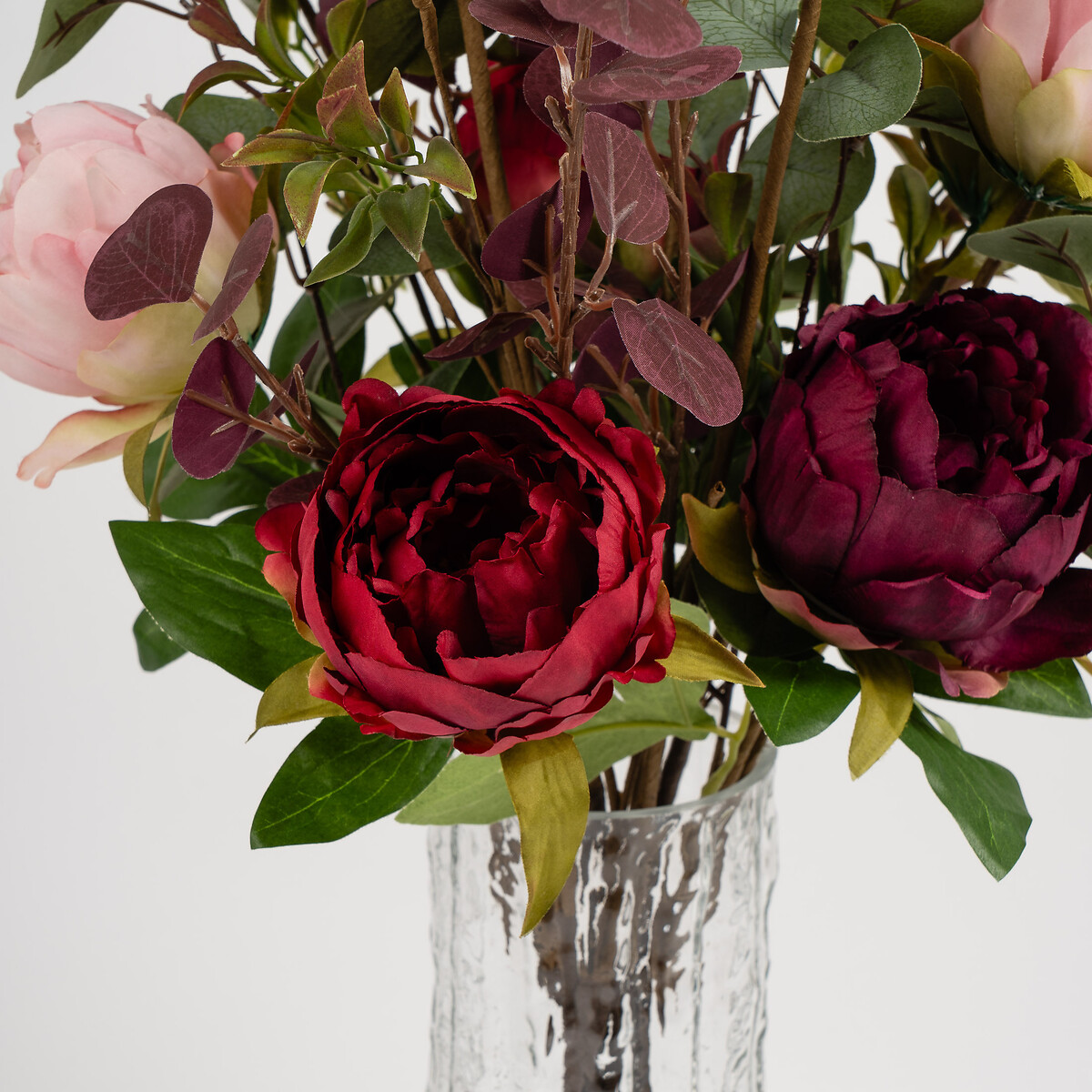 57cm Burgundy & Pink Rose Arrangement burgundy, SO'HOME