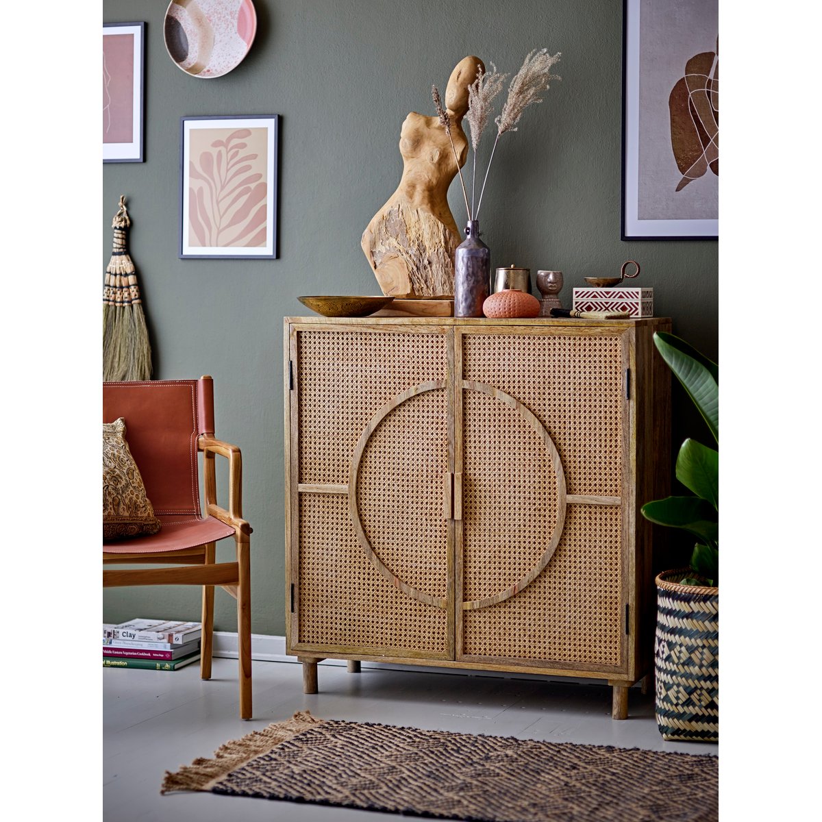 Chaise en cuir Ollie marron, BLOOMINGVILLE