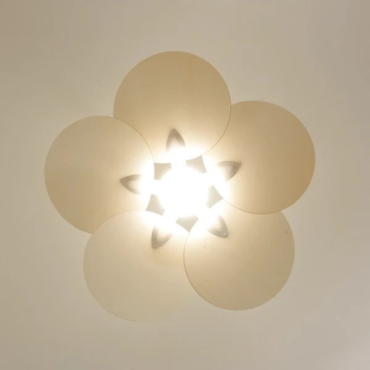Plafonnier ventilateur en bois de peuplier LOTUS bois clair, ATELIER LOUPIOTE