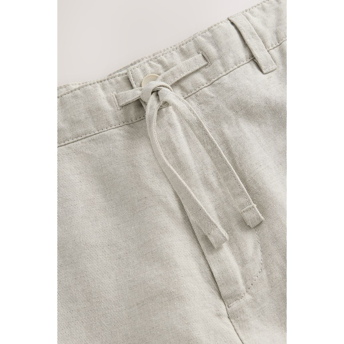 Pantalon chino en sergé de coton et lin pierre légère, NEXT