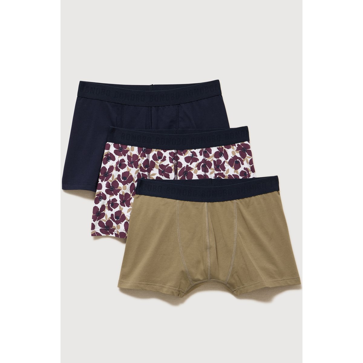 Lot de 3 boxers marron, BONOBO