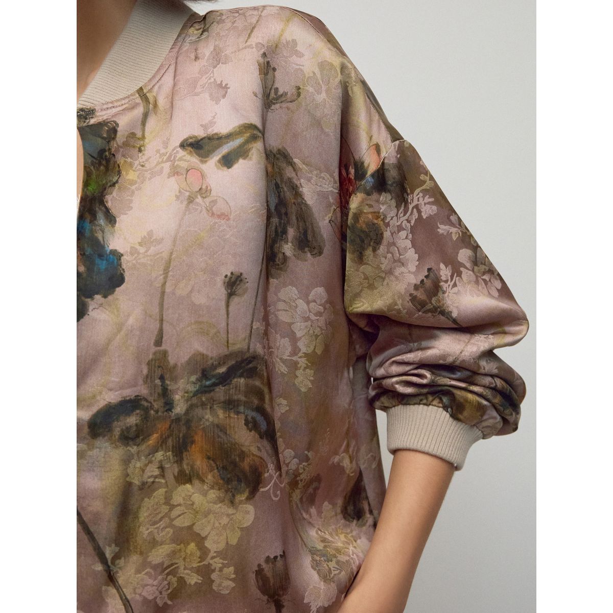 Blouson aviateur jacquard fleuri, NEXT
