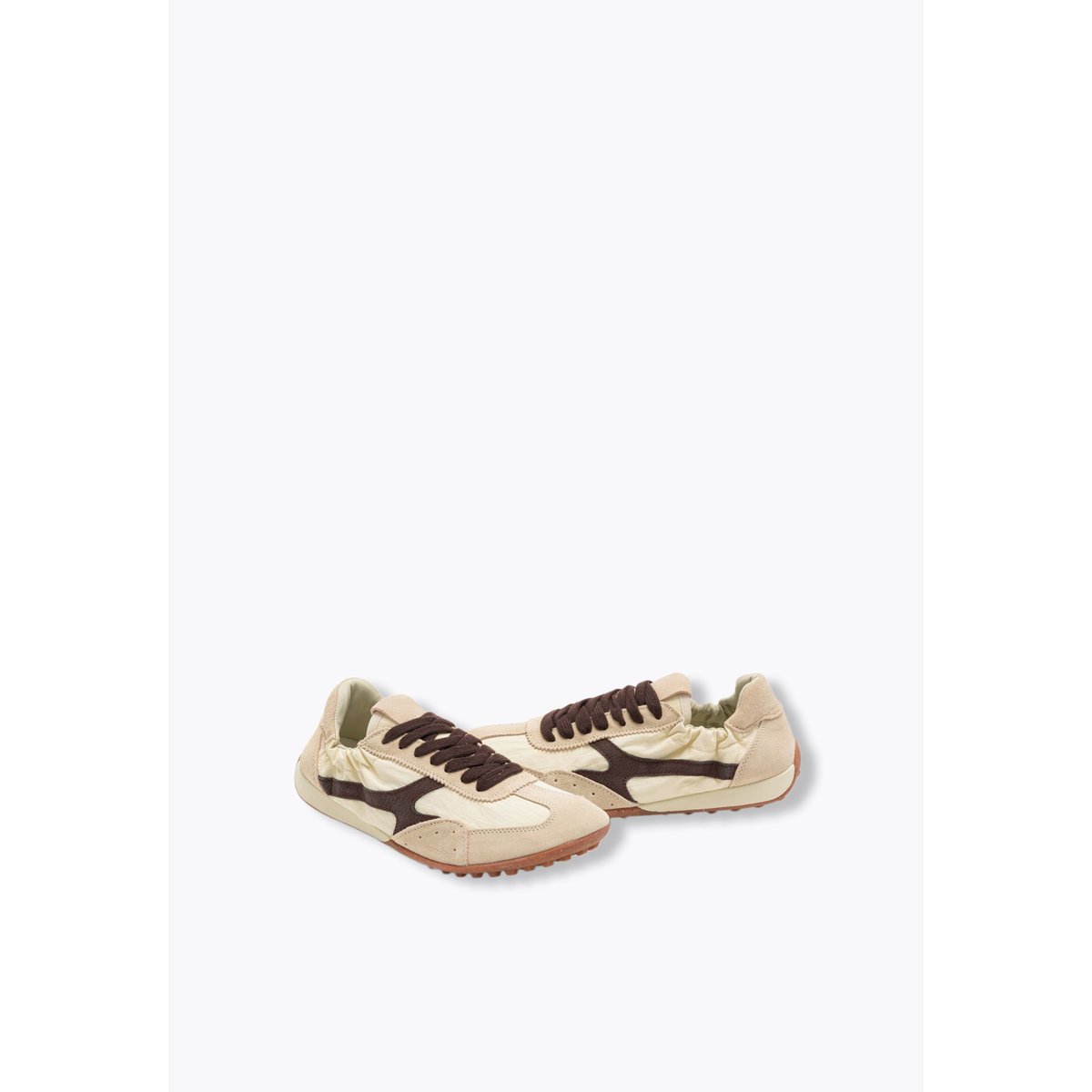 Baskets en cuir et toile noir, PROMOD