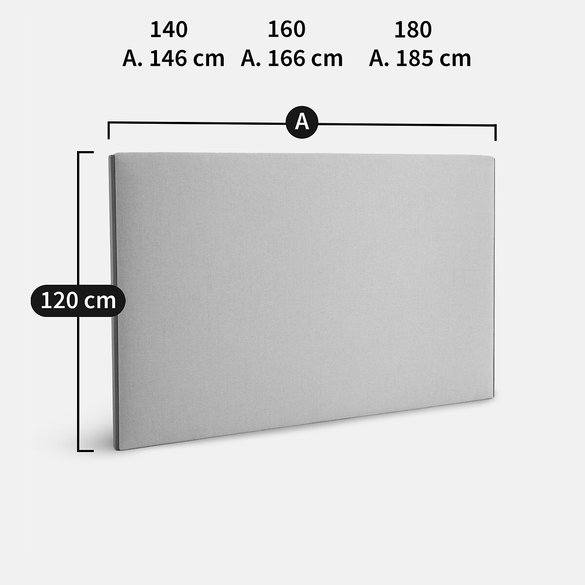 Tête de lit rembourrée, TELMO beige, LA REDOUTE INTERIEURS