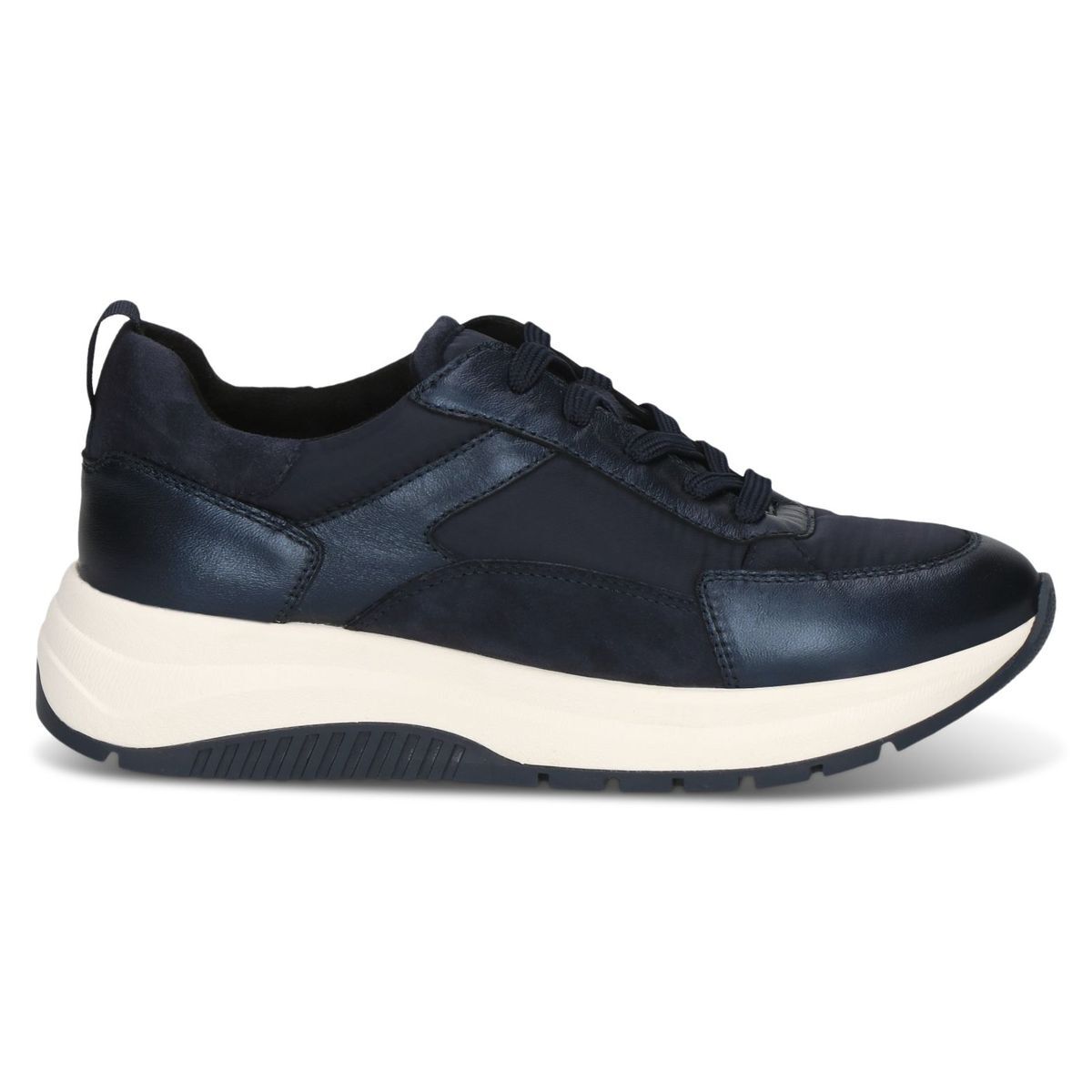 Basket en cuir bleu blue océan combiné, CAPRICE