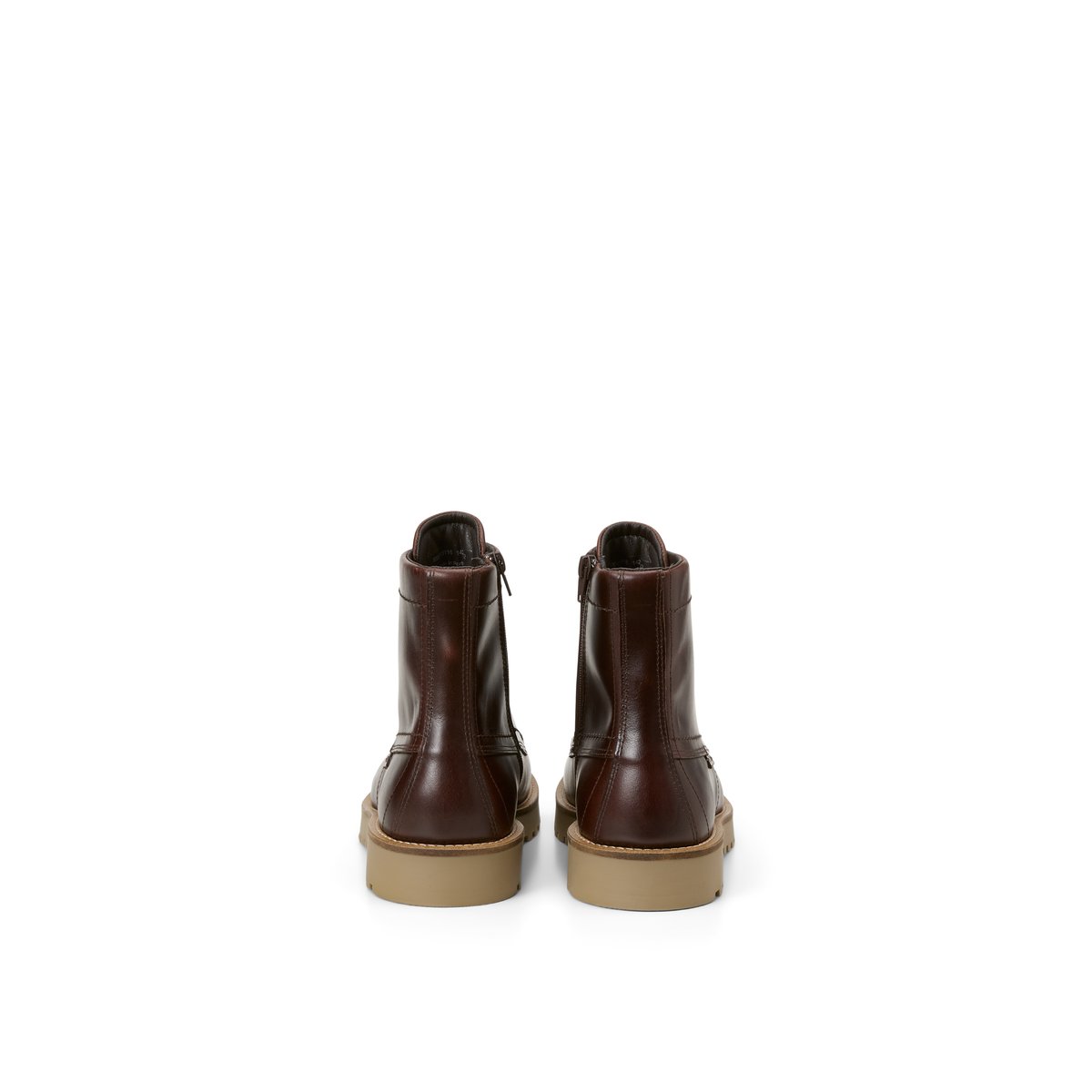 Bottes à lacets, modèle Jack avec fermeture éclair intérieure marron foncé, MARC O'POLO